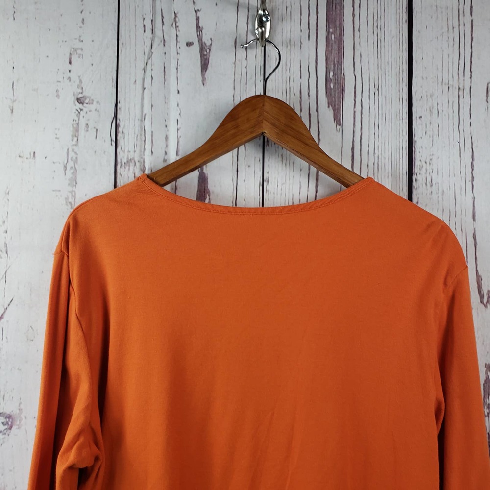 White Stag Halloween Witch T Shirt Womens Size XL Long Sleeve Sequin Orange - Picture 4 of 6